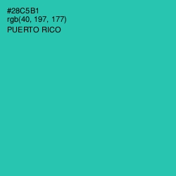 #28C5B1 - Puerto Rico Color Image