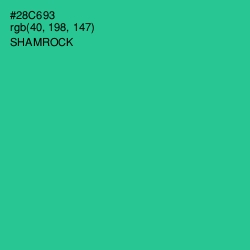 #28C693 - Shamrock Color Image