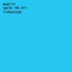 #28C7F1 - Turquoise Color Image