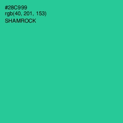 #28C999 - Shamrock Color Image