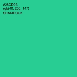 #28CD93 - Shamrock Color Image