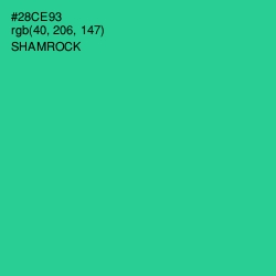 #28CE93 - Shamrock Color Image