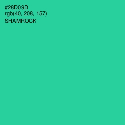 #28D09D - Shamrock Color Image