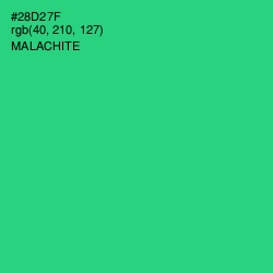 #28D27F - Malachite Color Image
