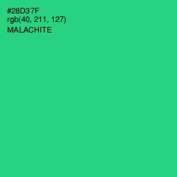 #28D37F - Malachite Color Image