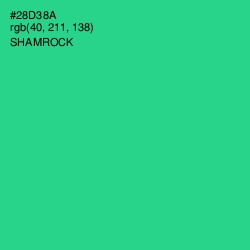 #28D38A - Shamrock Color Image