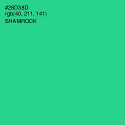 #28D38D - Shamrock Color Image