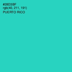 #28D3BF - Puerto Rico Color Image