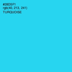 #28D5F1 - Turquoise Color Image
