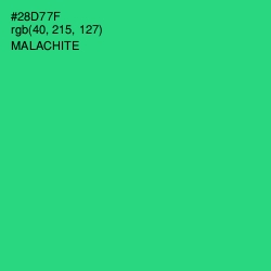 #28D77F - Malachite Color Image