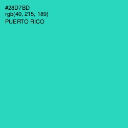 #28D7BD - Puerto Rico Color Image