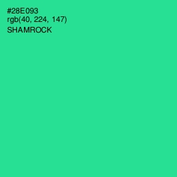 #28E093 - Shamrock Color Image