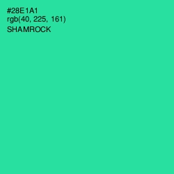 #28E1A1 - Shamrock Color Image