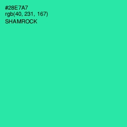#28E7A7 - Shamrock Color Image