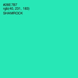 #28E7B7 - Shamrock Color Image