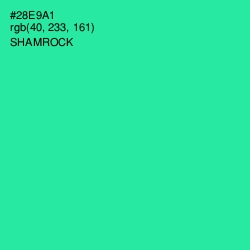 #28E9A1 - Shamrock Color Image