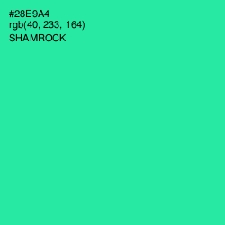 #28E9A4 - Shamrock Color Image