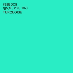 #28EDC5 - Turquoise Color Image