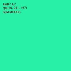 #28F1A7 - Shamrock Color Image