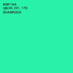 #28F1AA - Shamrock Color Image