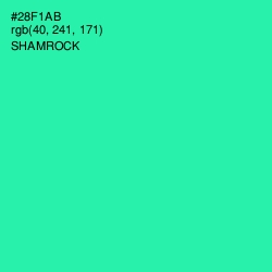 #28F1AB - Shamrock Color Image