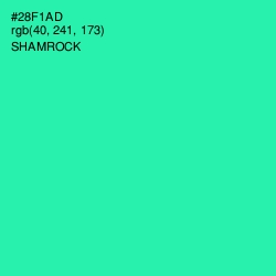 #28F1AD - Shamrock Color Image