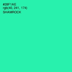 #28F1AE - Shamrock Color Image