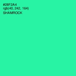 #28F2A4 - Shamrock Color Image