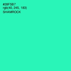 #28F5B7 - Shamrock Color Image