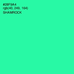 #28F9A4 - Shamrock Color Image