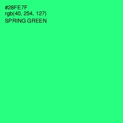 #28FE7F - Spring Green Color Image