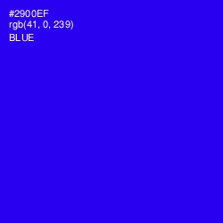 #2900EF - Blue Color Image