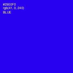 #2900F0 - Blue Color Image