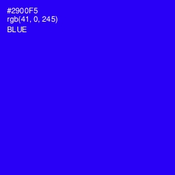 #2900F5 - Blue Color Image
