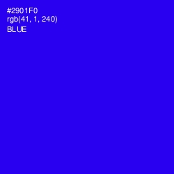 #2901F0 - Blue Color Image