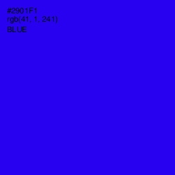 #2901F1 - Blue Color Image