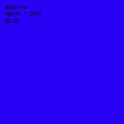 #2901F4 - Blue Color Image