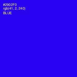 #2902F0 - Blue Color Image