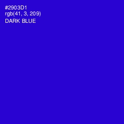 #2903D1 - Dark Blue Color Image