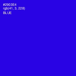 #2903E4 - Blue Color Image