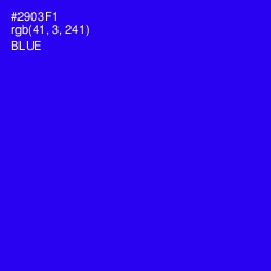 #2903F1 - Blue Color Image