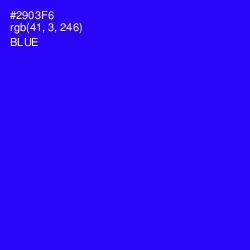 #2903F6 - Blue Color Image