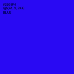 #2909F4 - Blue Color Image