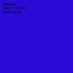 #290AD6 - Dark Blue Color Image