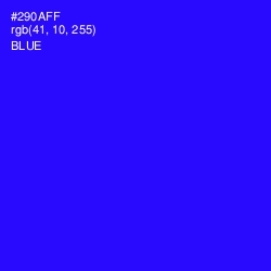 #290AFF - Blue Color Image