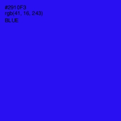 #2910F3 - Blue Color Image