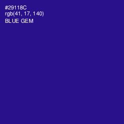 #29118C - Blue Gem Color Image