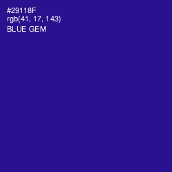 #29118F - Blue Gem Color Image