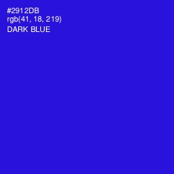 #2912DB - Dark Blue Color Image