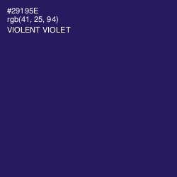 #29195E - Violent Violet Color Image